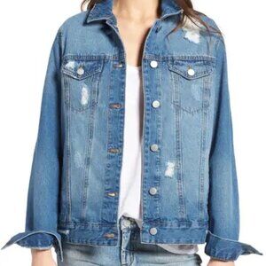 Nordstrom B.P. Oversized Trucker Jean Jacket | S